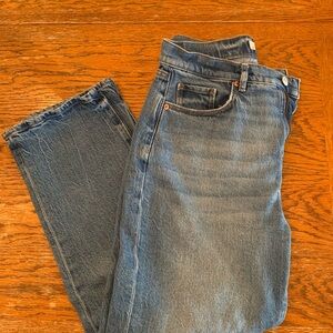 LOFT Blue Straight Jeans with Classic Denim Style